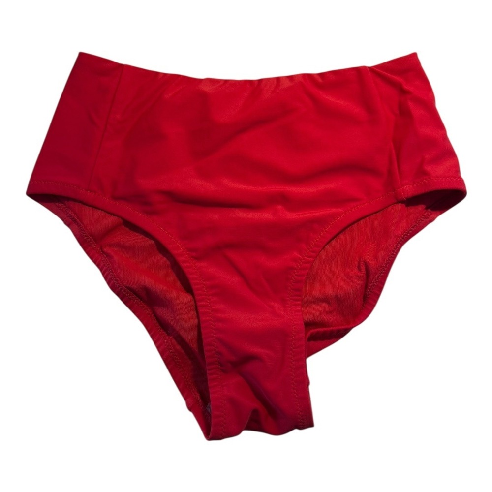 Universal Standard Swim High Waist Bikini‎ Bottom Red XS NWT